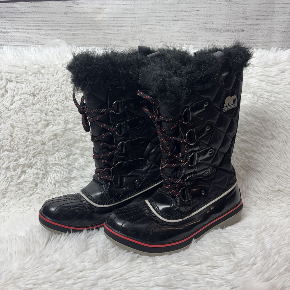 Sorel Joan of Arctic Waterproof Winter Boots Black Sz 9 - Picture 4 of 12